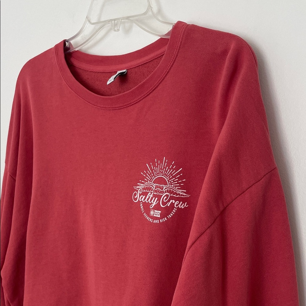 Salty Crew Red Cropped Sweatshirt